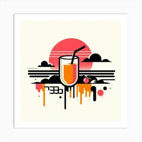 Drink At The Beach Art Print