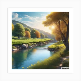 Landscape Painting 216 Art Print