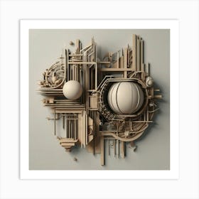 Geometric Sculpture Art Print