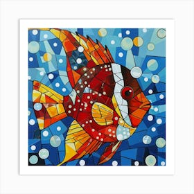 Mosaic Fish 3 Art Print