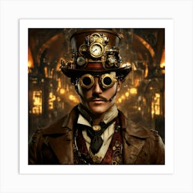 Steampunk Man (2) Art Print