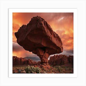 Incredible Rock Formation In Arizona Art Print