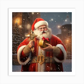 Santaclause As Bishop Art Print