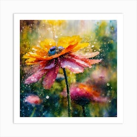 A Flower 8k Photography Resolution Concept Art Art Print