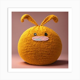 3d Cute Knitted Cape Pillow Hd (2) Art Print