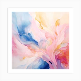 AI Whispers of Blush Harmony Art Print