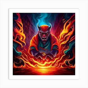 Devil Head 14 Art Print