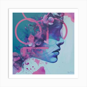 Abstract Woman'S Face Art Print