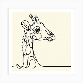 Giraffe Picasso style 1 Art Print