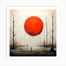 Red Sun Art Print