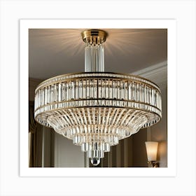 Chandelier With Crystals Art Print