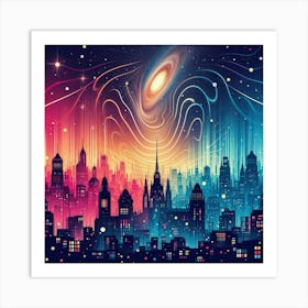 Galaxy City Art Print