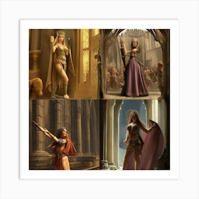 Saxon Woman In Underwear 2 Art Print