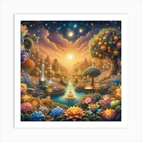 Garden Of Flowers 1 Art Print