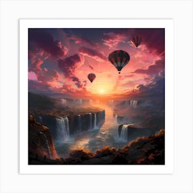 Dawn Over The Falls Art Print