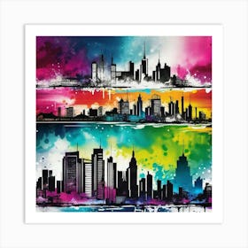 Berlin Skyline 2 Art Print