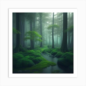 Forest In The Mist 1 Art Print