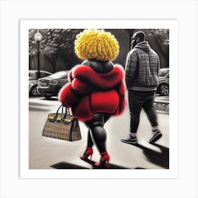 Woman And A Man 1 Art Print