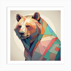 Cubism Art, Bear Art Print