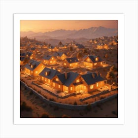 Pikaso Texttoimage 3d Model Realistic Houses Figure Octane Render Vol Art Print