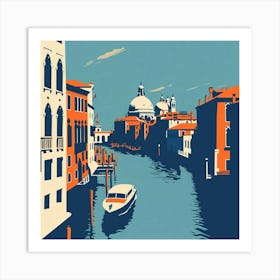 A Venice With Grand Canal Minimal Illustration 1720474812 1 Art Print