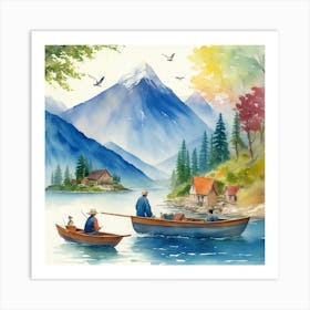 Dreamshaper V7 A Painting Painted With Water Colors Expressing 0 (3) Art Print