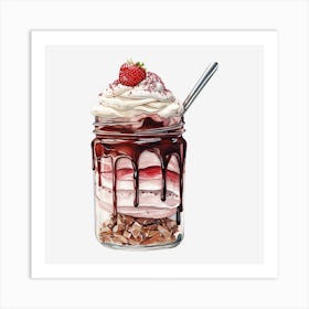 Strawberry Sundae Art Print