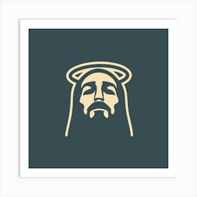 Jesus Face Art Print