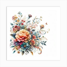 Bouquet Of Flowers 3 Art Print