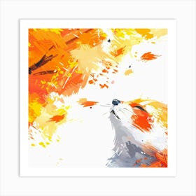 Editorial Art White Background Red Panda Art Print