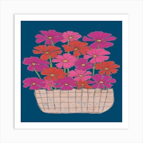 Flowers In A Basket 2 Art Print