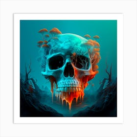 Underwater Skull Art Print