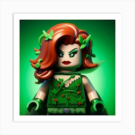 Poison Ivy from Batman in Lego style Art Print