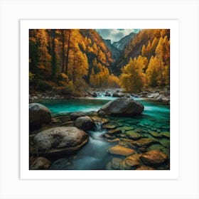 Autumn In The Mountains Art Print