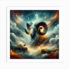 Celestial Aries: A Dream in the Stars Art Print