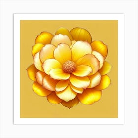 Yellow Lotus Flower Art Print