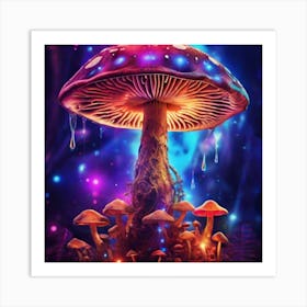 Psychedelic Mushrooms Art Print