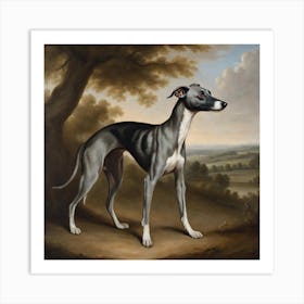 A stout whippet Art Print