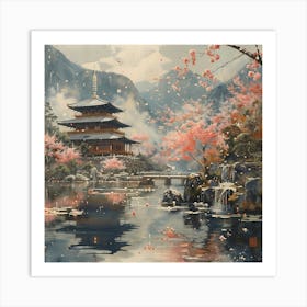 Sakura Blossoms, Impressionism and Realism Art Print