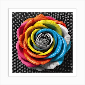 Rainbow Rose Art Print