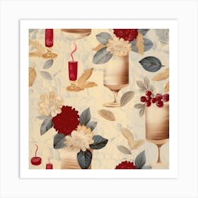 Vases And Flowers Art Print