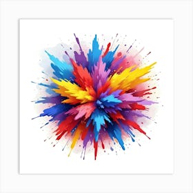 Colorful Paint Explosion 1 Art Print