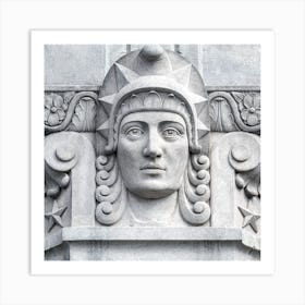 Art Deco Wall Sculpture 1 Art Print