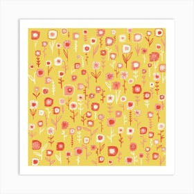 Yellow Wild Flowers Art Print