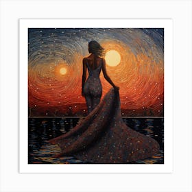 Woman In A Dress 8 Art Print