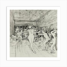 Dancers In A Room Art Print