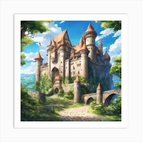 Castle In The Woods 6 Art Print