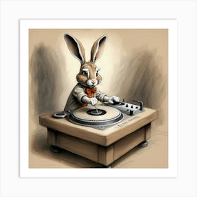 Rabbit Dj 5 Art Print