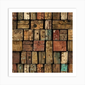 Old Wooden Planks Art Print