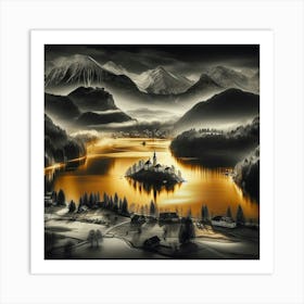 Lake Bled Art Print